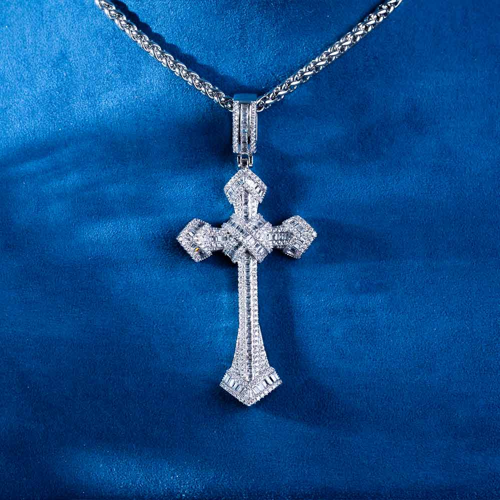 ice mode vvs랩 크로스팬던트 14k gold