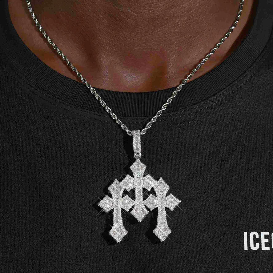 ice mode vvs트리플 크로스 팬던트 14k gold