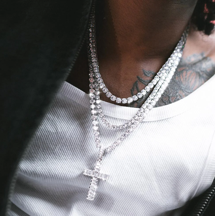 ice mode vvs테니스체인 14k gold