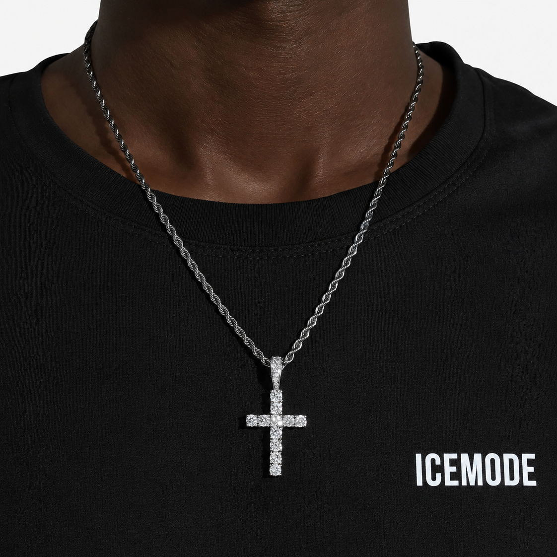 ice mode vvs크로스팬던트 14k gold
