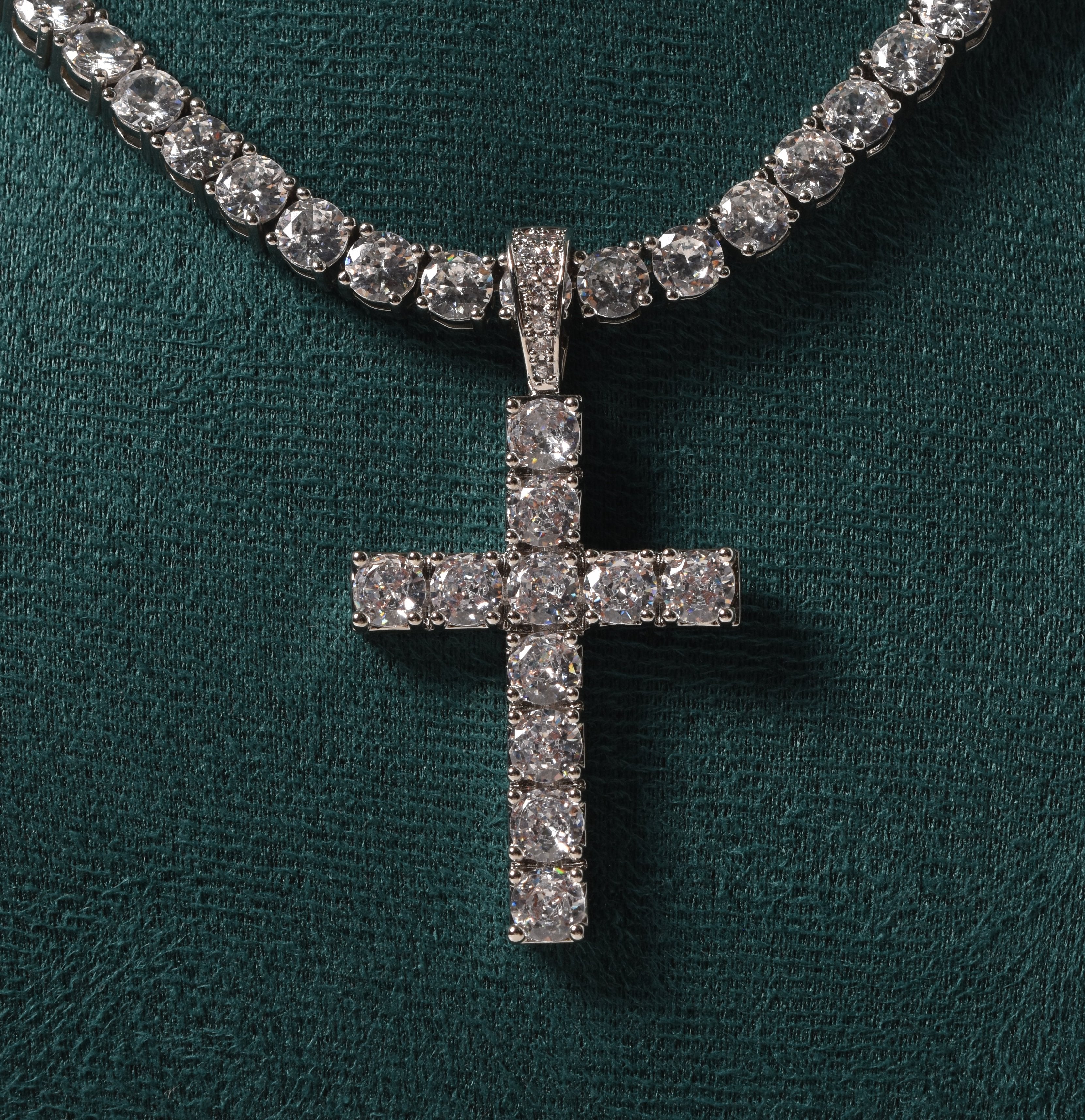 ice mode vvs크로스팬던트 14k gold