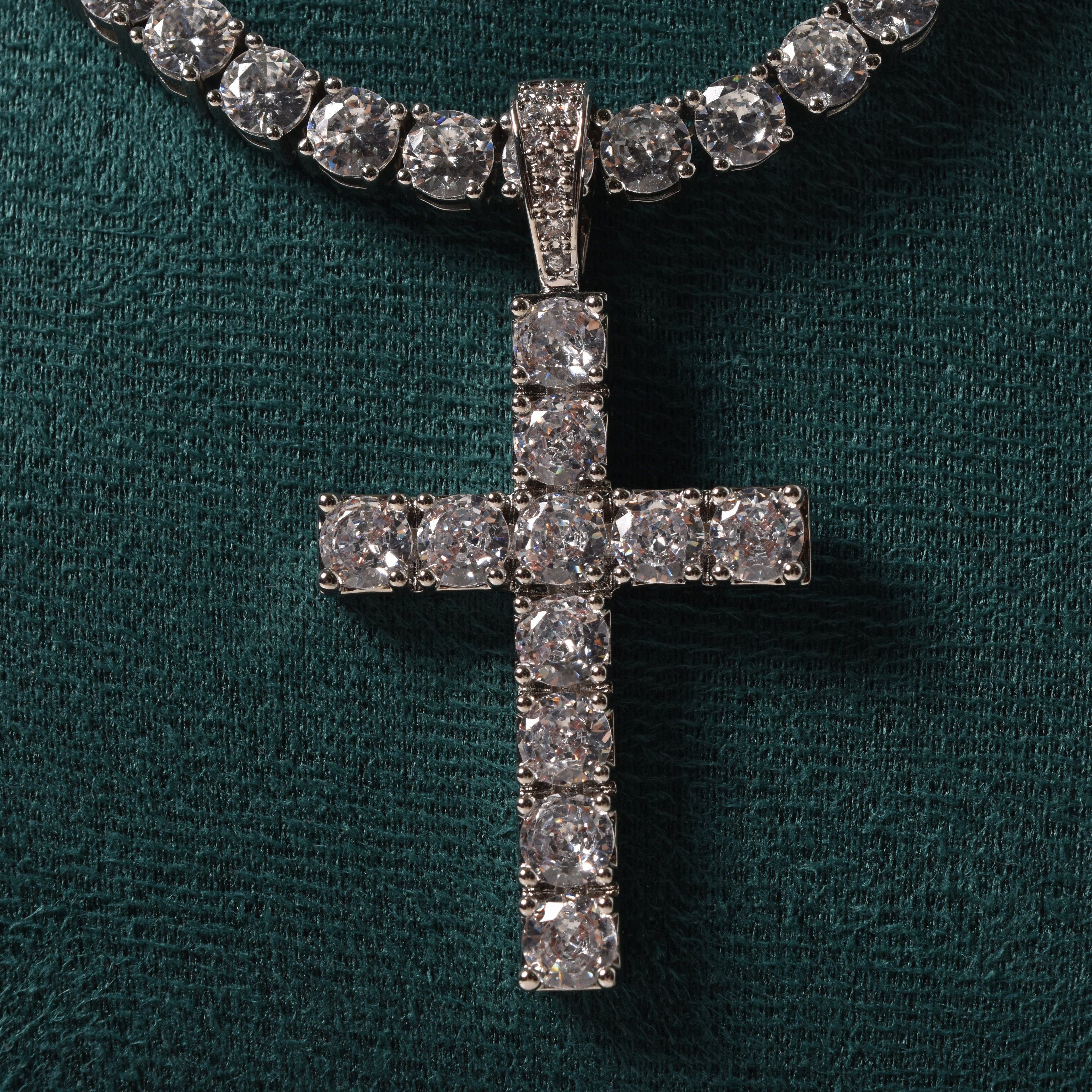 ice mode vvs크로스팬던트 14k gold