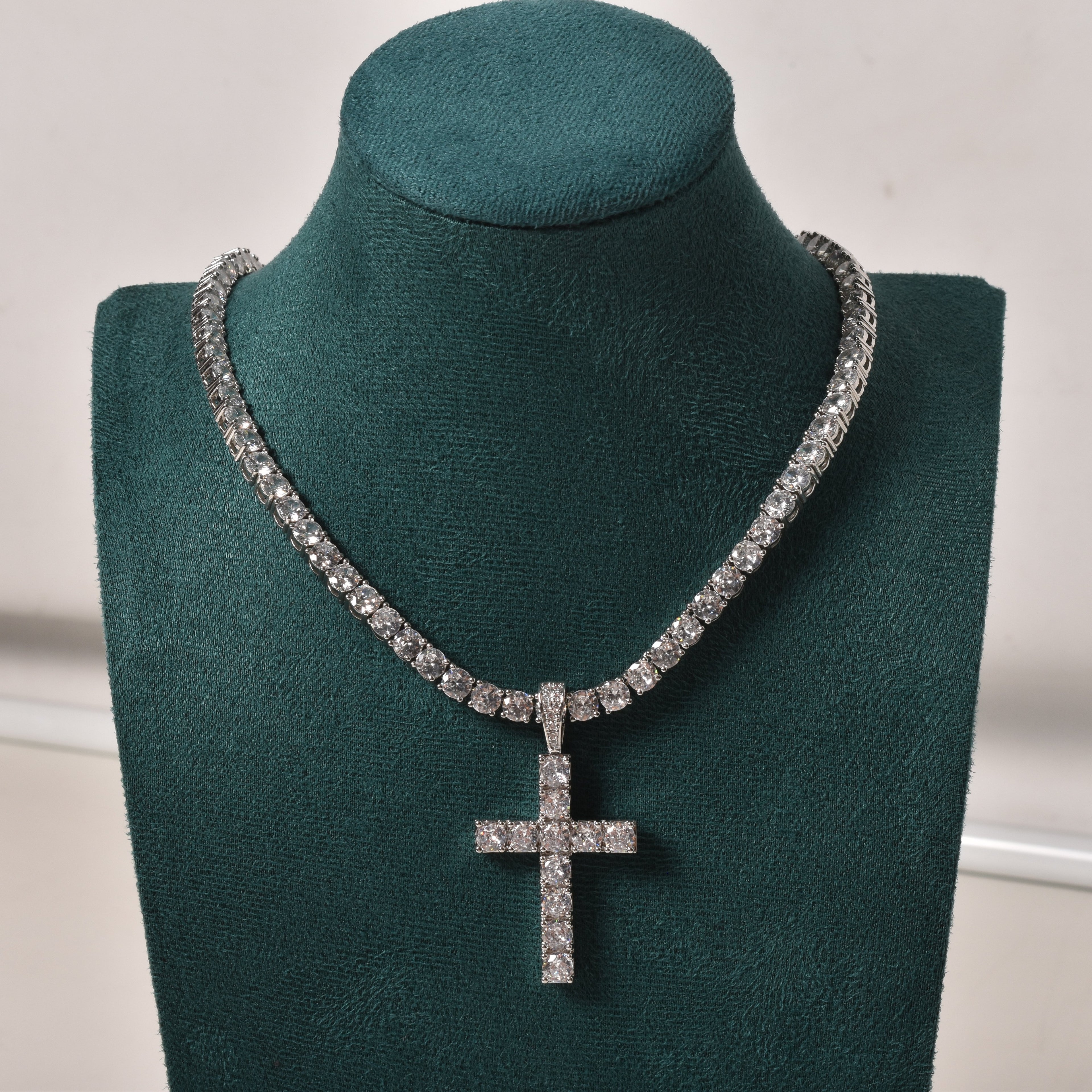 ice mode vvs크로스팬던트 14k gold