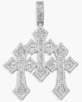ice mode vvs트리플 크로스 팬던트 14k gold