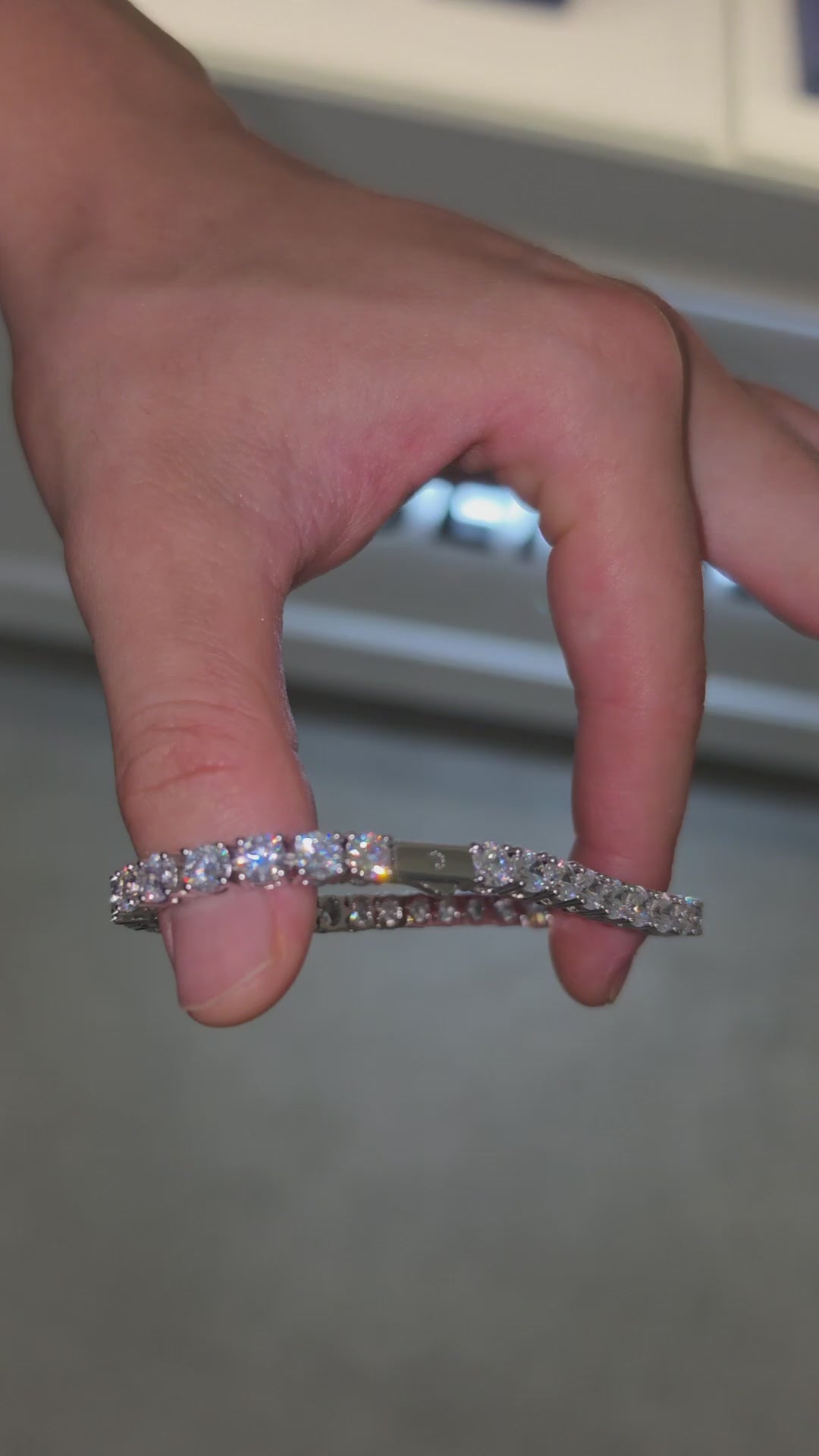 ice mode vvs테니스팔찌 18k gold